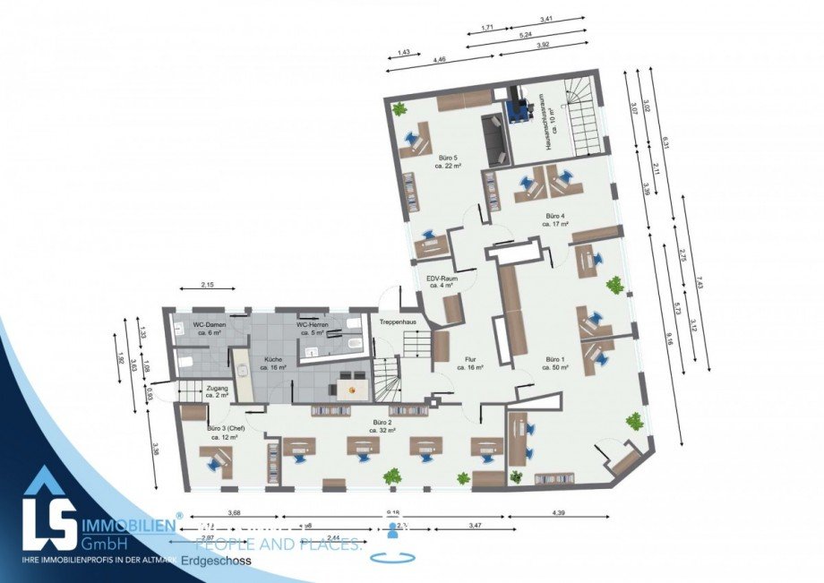 Grundriss B�rofl�che Stendal