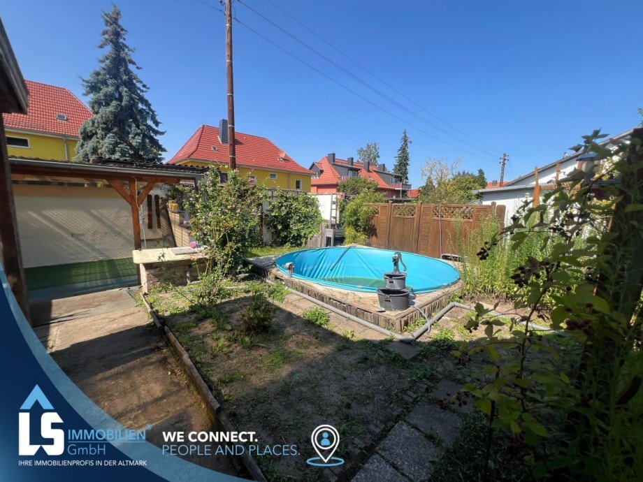 Gartenfl�che Doppelhaush�lfte Quedlinburg