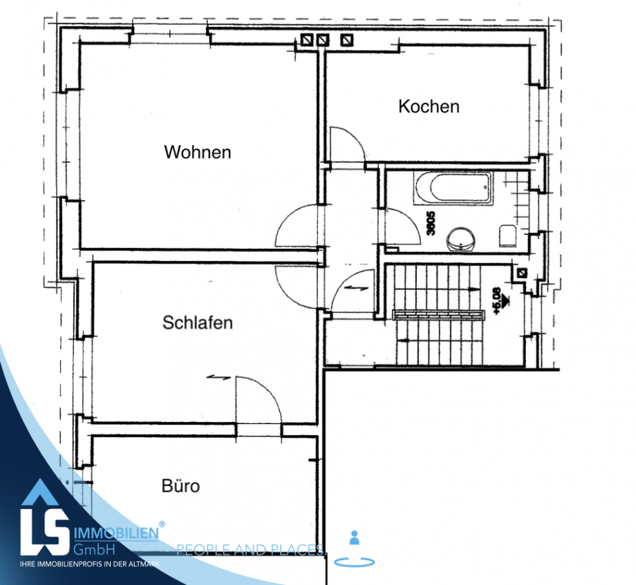 Grundriss Etagenwohnung Osterburg (Altmark)