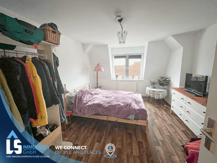 Schlafzimmer Dachgeschosswohnung Wittenberge