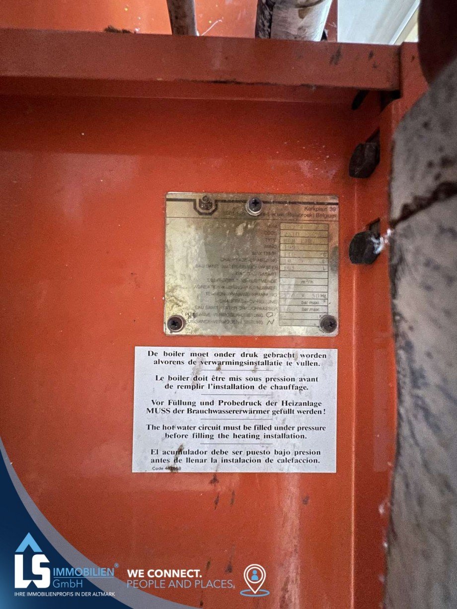 Typenschild Heizung Einfamilienhaus Heudeber