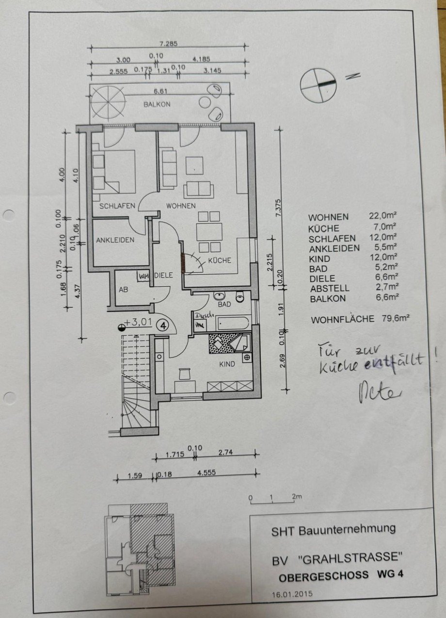 Grundriss Etagenwohnung Perleberg