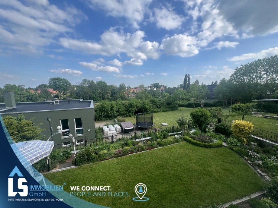 Ausblick von der Terrasse Einfamilienhaus Osterburg (Altmark)