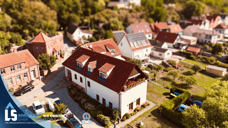 Drohnenbild 1 Havelberg Mehrfamilienhaus Traumhaftes Mehrfamilienhaus direkt am Wasser
