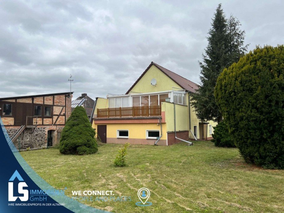 Blick auf den Wintergarten Einfamilienhaus Gro� Santersleben