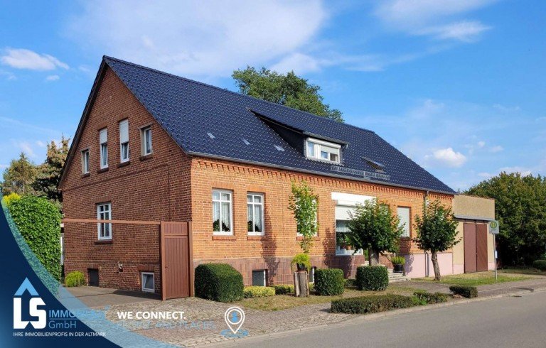 Haus Vorderansicht Osterburg (Altmark) OT Gladigau Einfamilienhaus Ein Haus. Viele M�glichkeiten. - Wohnen, Werkstatt & Gewerbe vereint