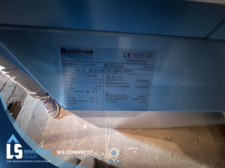 Typenschild Heizung Doppelhaush�lfte Quedlinburg