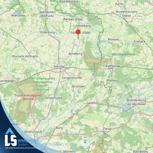 Lage Doppelhaush�lfte Hohenberg-Krusemark