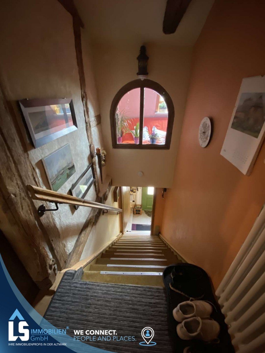 Treppe zur Wohnung Einfamilienhaus Marlow