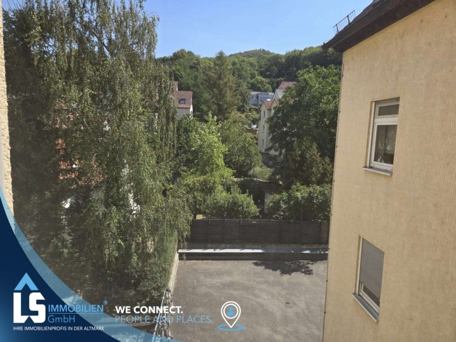 Blick aus dem Fenster Etagenwohnung Jena
