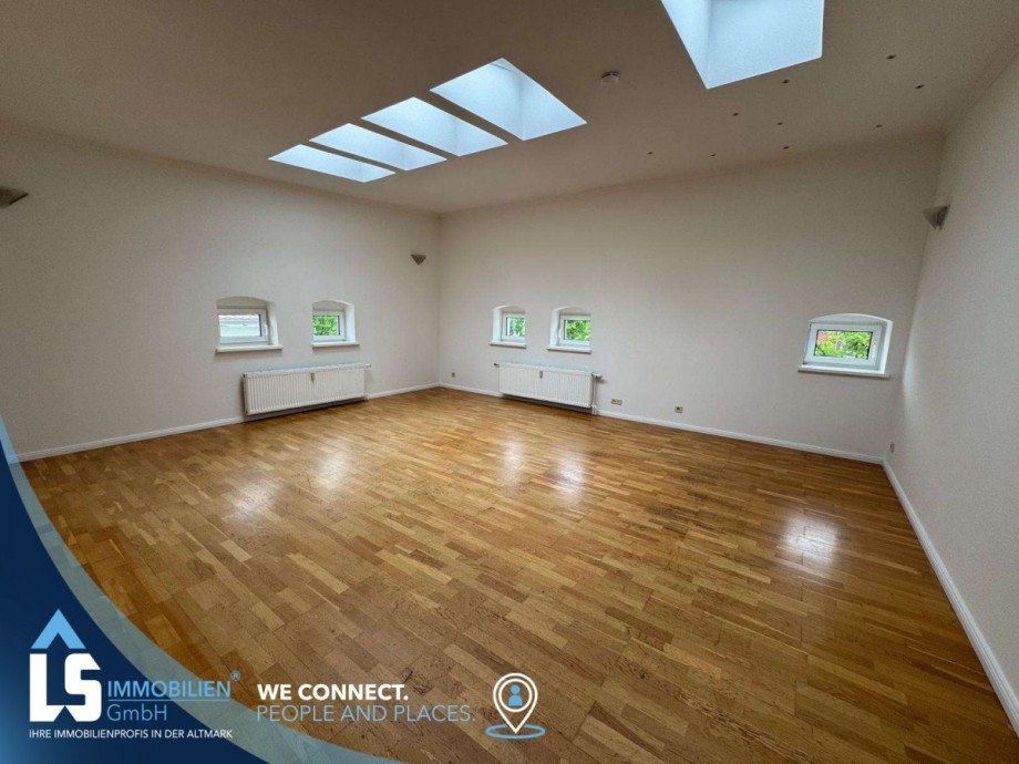 Wohnzimmer Dachgeschosswohnung Magdeburg