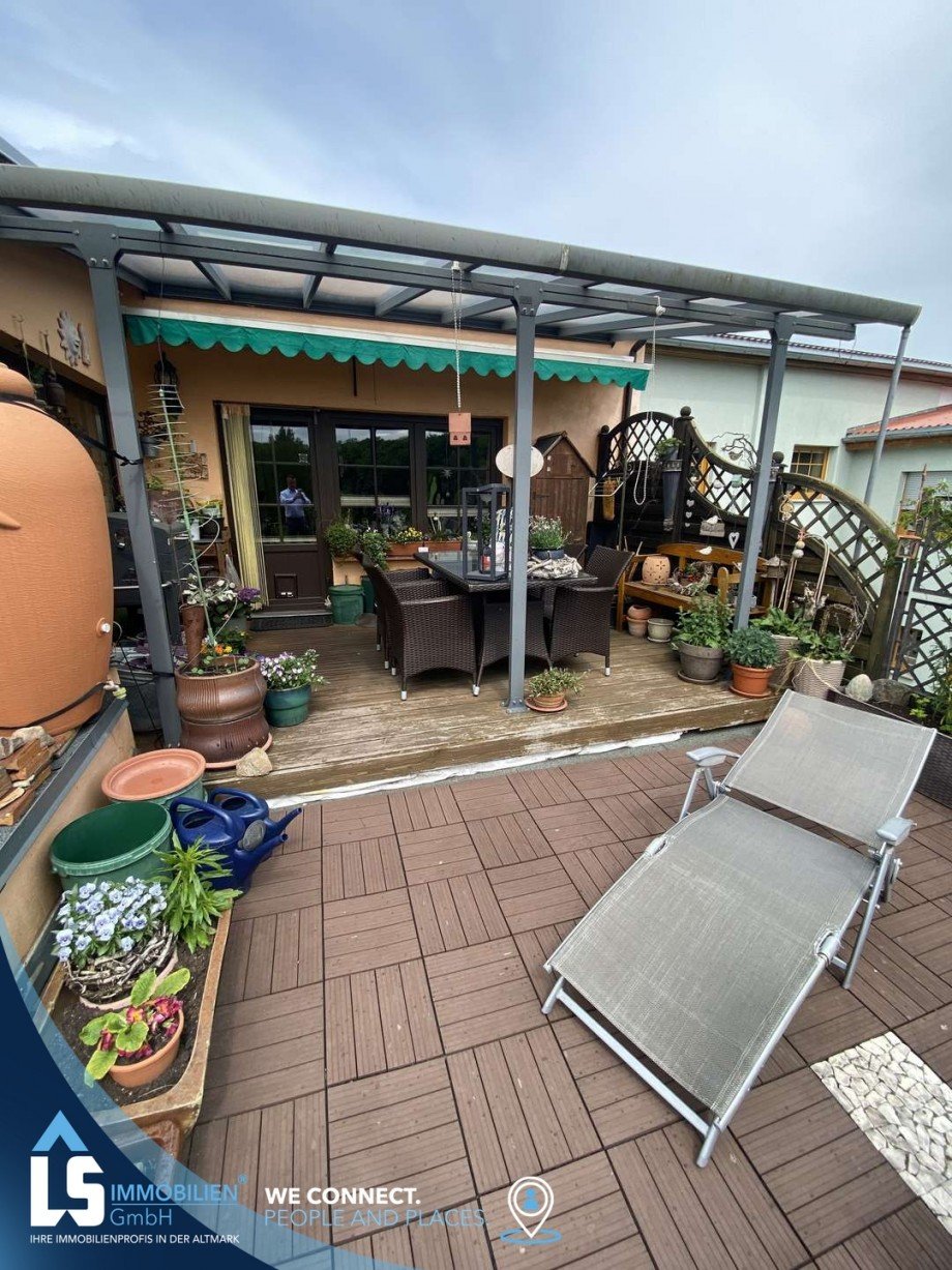 �berdachte Terrasse Wohnung Einfamilienhaus Marlow