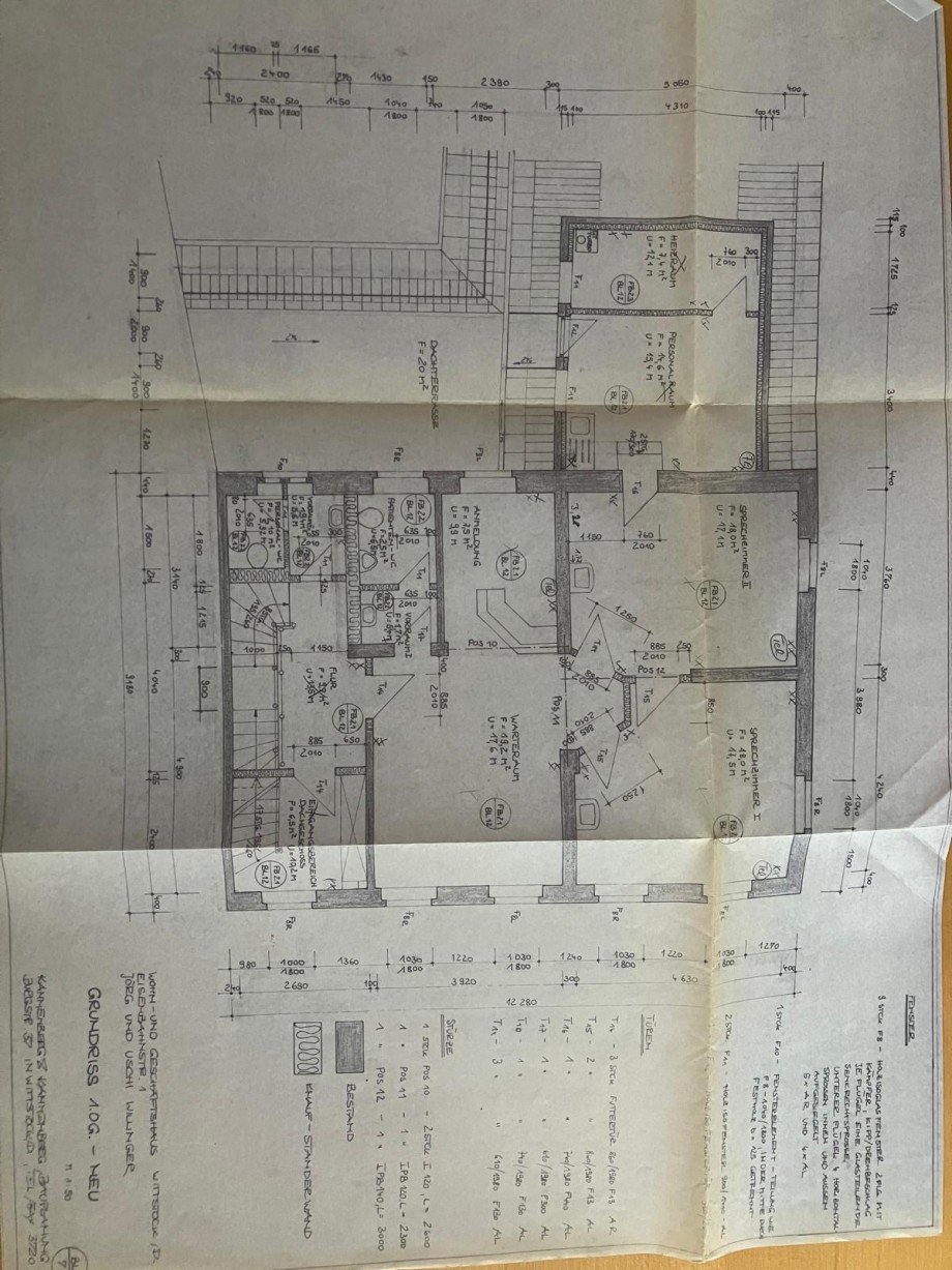 Grundriss 1. OG Mehrfamilienhaus Wittstock/Dosse