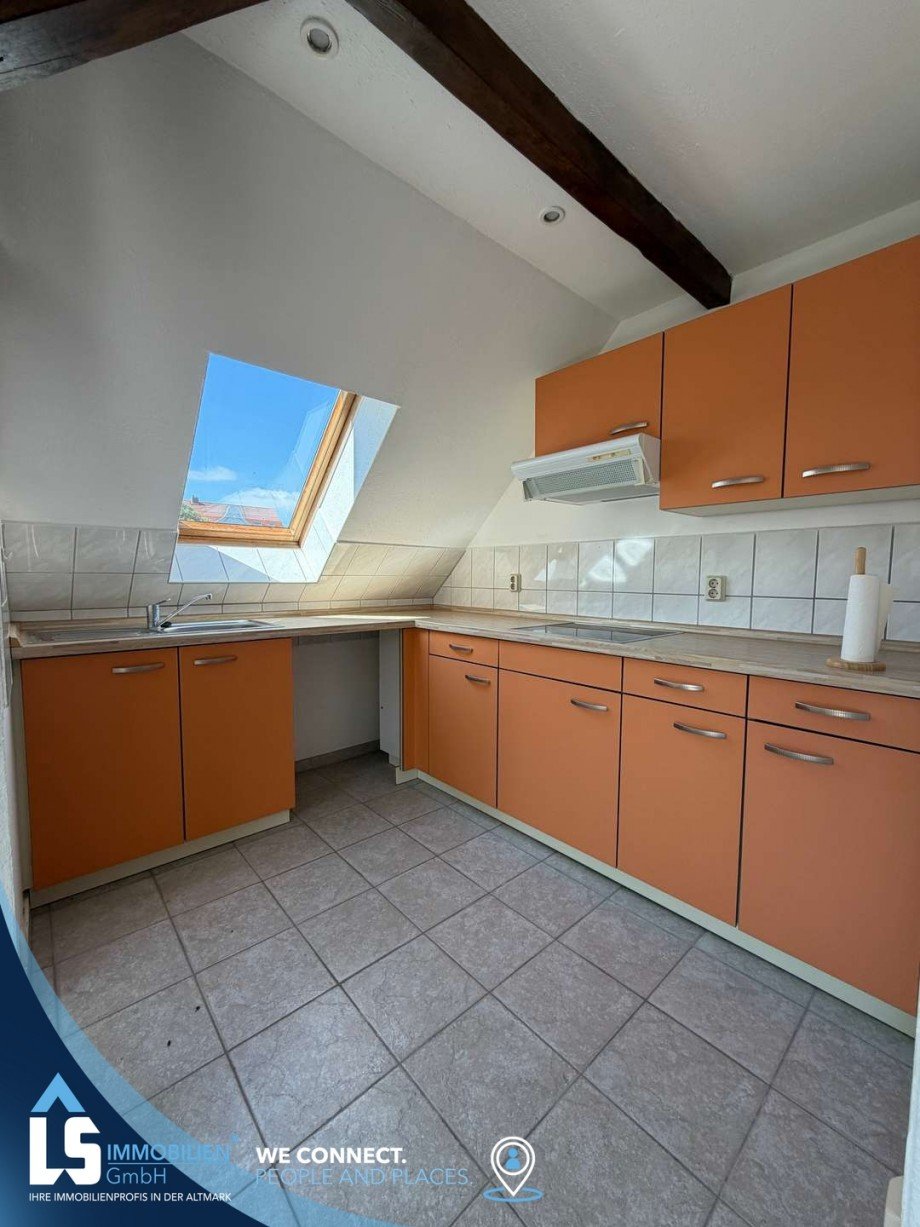 K�che mit Fenster Maisonettewohnung Stendal