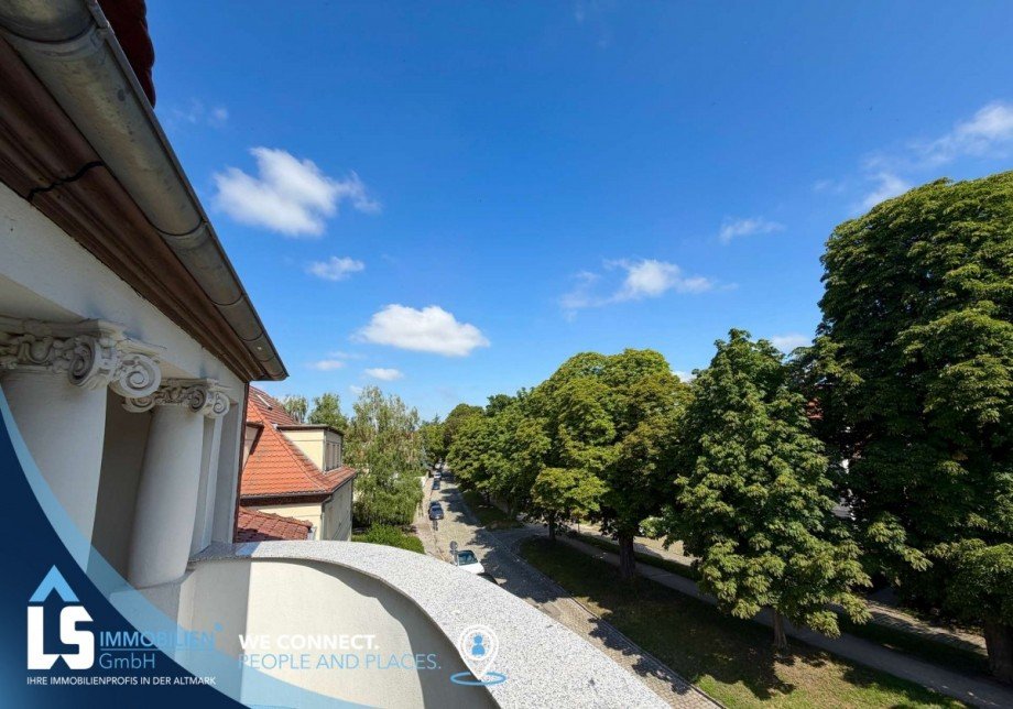 Blick vom Balkon Maisonettewohnung Stendal