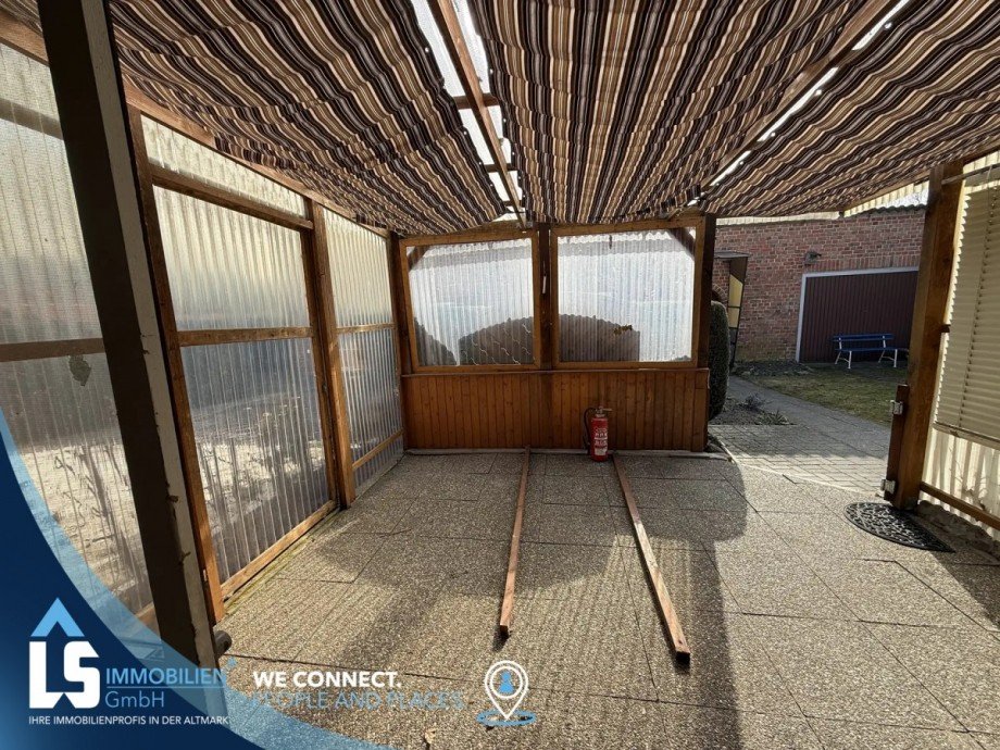 Terrasse Doppelhaush�lfte D�mitz OT Heidhof